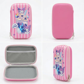 Girls Pink Kuromi Cartoon Hard-Shell Pencil Box Trending Accessories