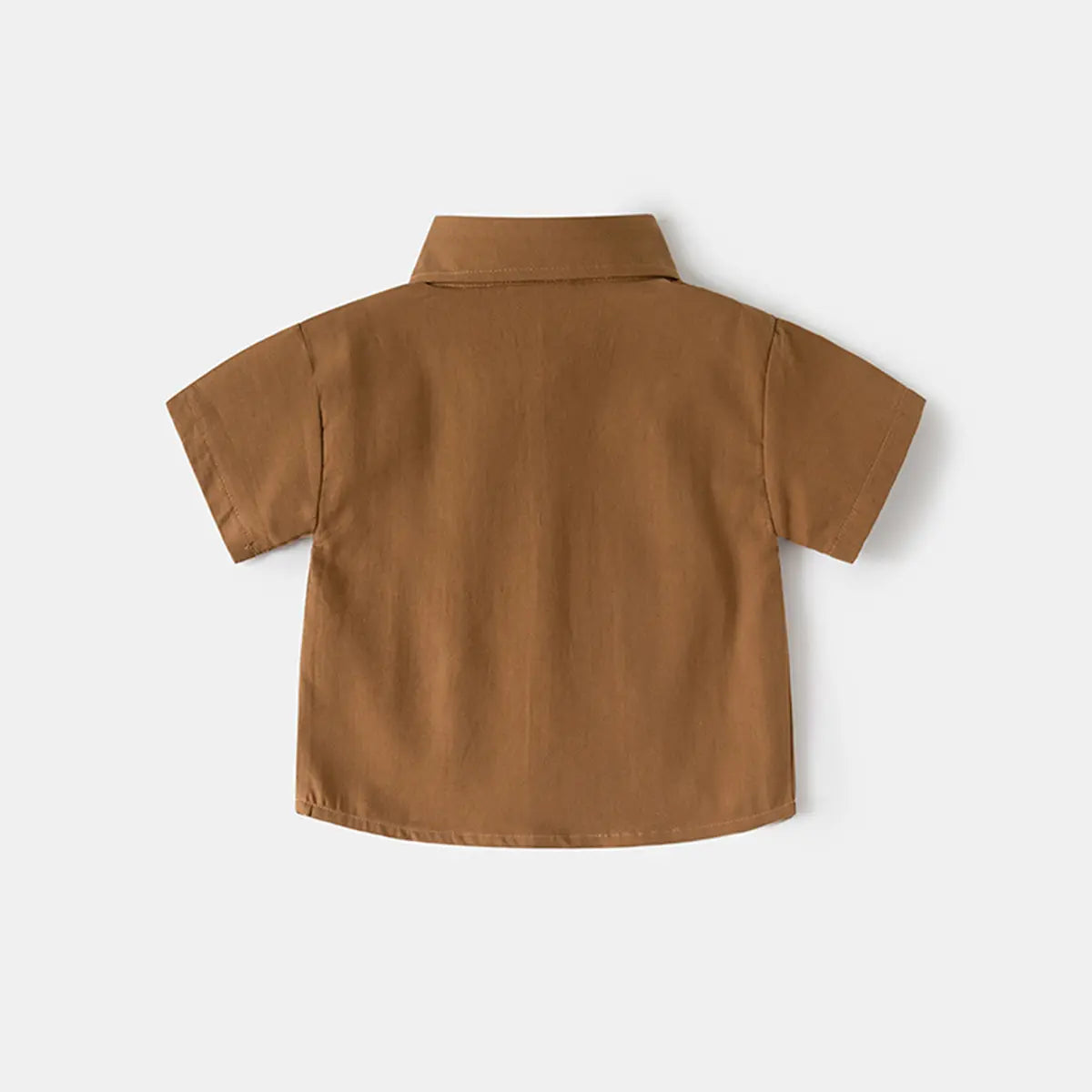Boys Brown Short Sleeve Casual Shirt Shirts