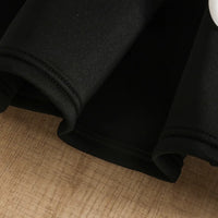 Girls Black Sleeveless Fit & Flare Party Wear Dress With Delicate Floral Appliques Party Dresses