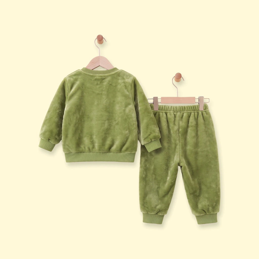 Boys Green Embroidered Sweatshirt & Pants Set 2 pc. Sets