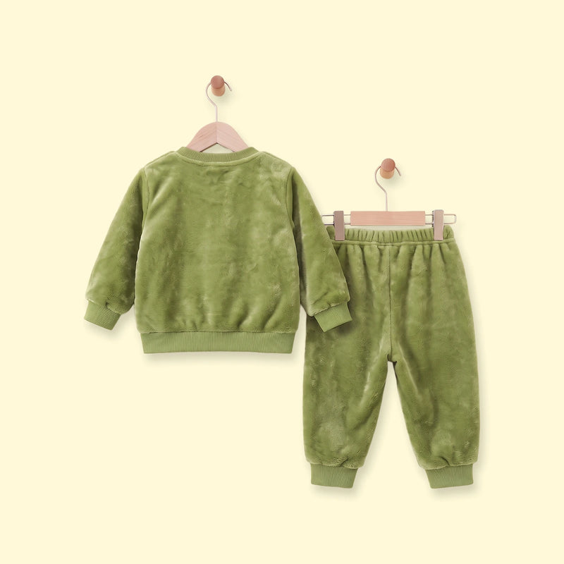 Boys Green Embroidered Sweatshirt & Pants Set 2 pc. Sets
