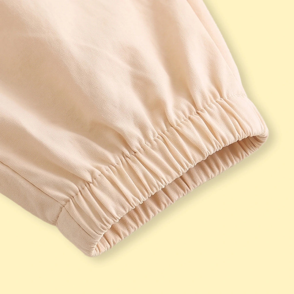 Girls Beige Elasticated Waist Jogger Joggers
