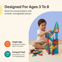 INCLUD 64 Pcs Magnetic Blocks Building Set - Build, Connect & Explore Trending Accessories