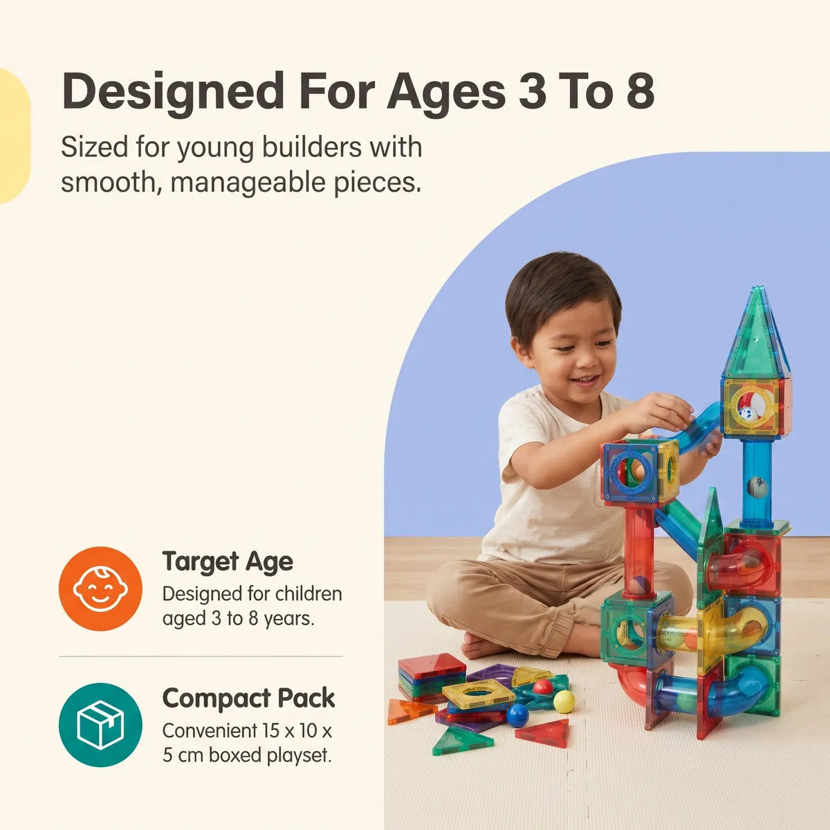 INCLUD 64 Pcs Magnetic Blocks Building Set - Build, Connect & Explore Trending Accessories