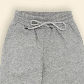 Boys Grey Solid Cross Pocket Elasticated Jogger Trackpants & Joggers