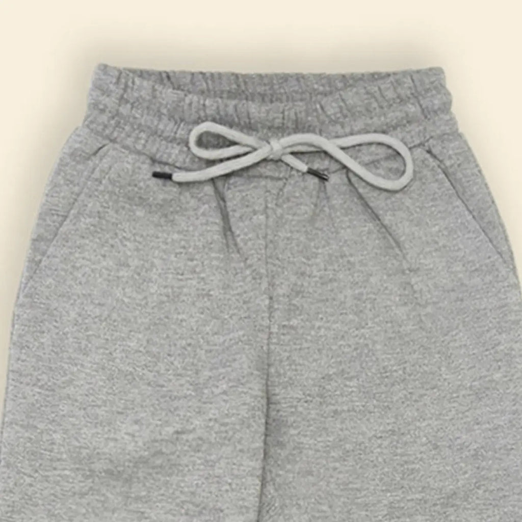 Boys Grey Solid Cross Pocket Elasticated Jogger Trackpants & Joggers