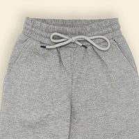 Boys Grey Solid Cross Pocket Elasticated Jogger Trackpants & Joggers