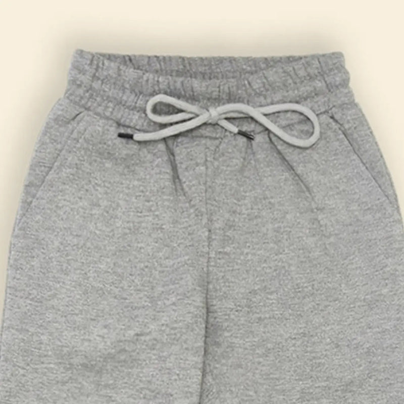Boys Grey Solid Cross Pocket Elasticated Jogger Trackpants & Joggers