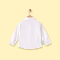 Boys White Shark Print Long Sleeve Shirt Shirts