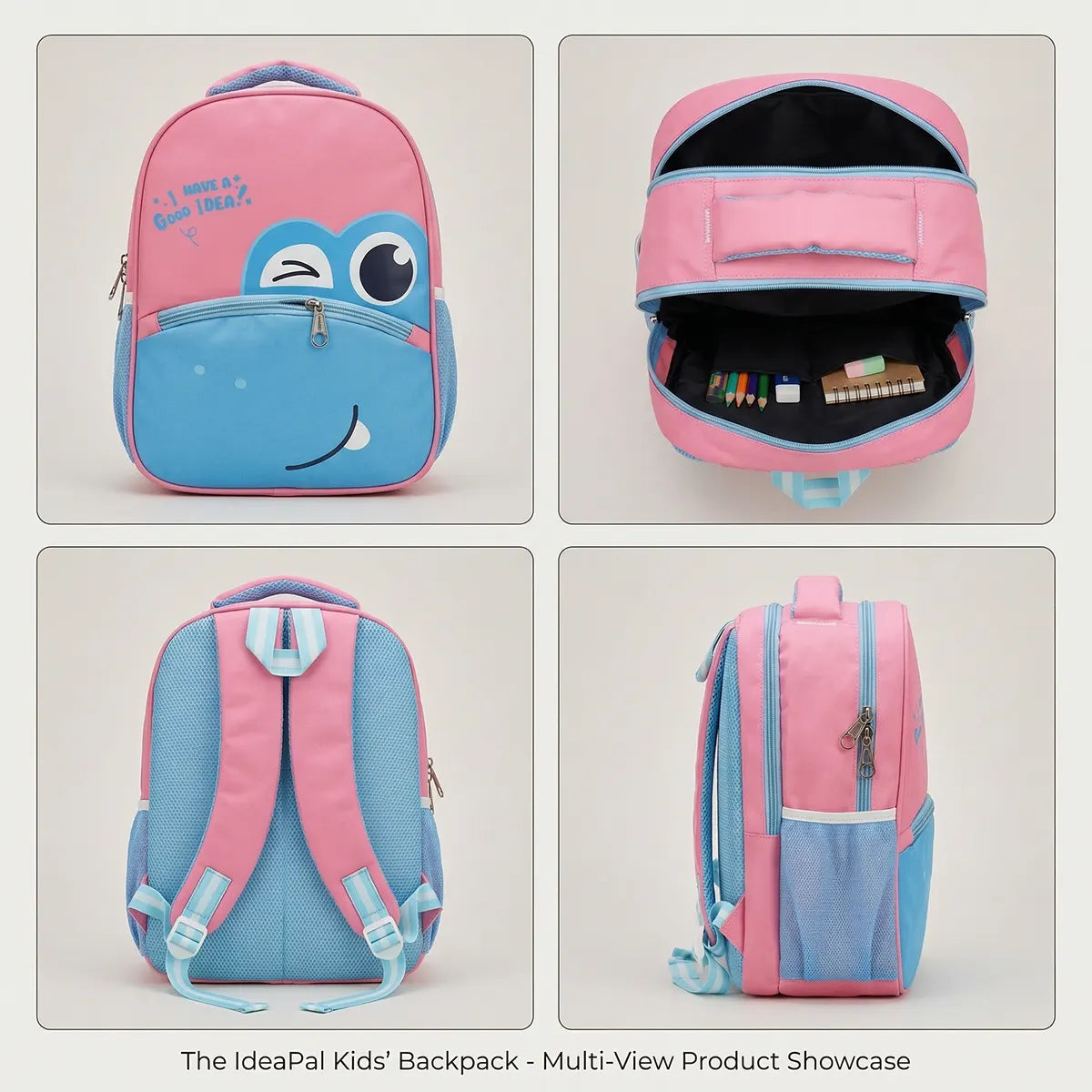 Girls Pink Cartoon Canvas School Backpack Trending Accessories