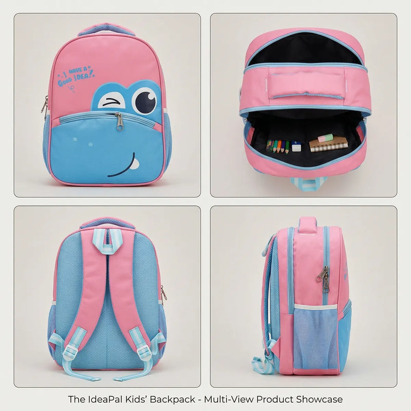 Girls Pink Cartoon Canvas School Backpack Trending Accessories