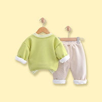 Girls Green Bunny Applique Sweatshirt & Pants Sets Sets