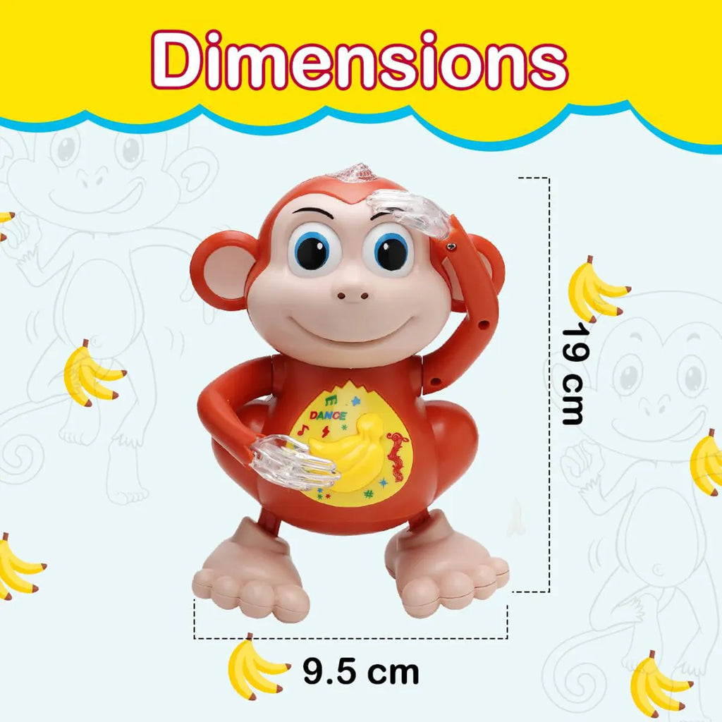 Kids Brown Musical Dancing Monkey Toy with Lights Trending Accessories