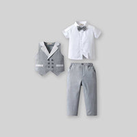 Boys Sleeveless Jacket With Shirt & Trousers Set 3 pc. Sets   