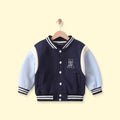 Boys Navy Blue Embroidered Long Sleeve Varsity Jacket Coats & Jackets Navy Blue 1-2 Y