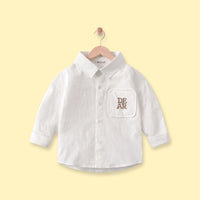 Boys White Embroidered Long Sleeve Shirt Shirts White 1-2 Y