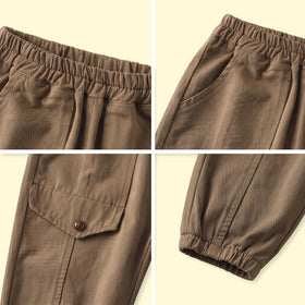 Boys Brown Relaxed Fit Pants Pants