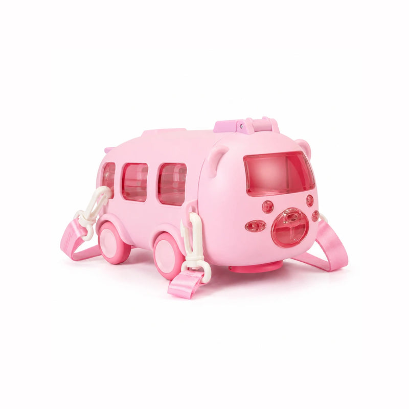 INCLUD Cute Bear Bus Water Bottle for Kids with Straw & Carry Strap Trending Accessories Surprise Shade Onesize