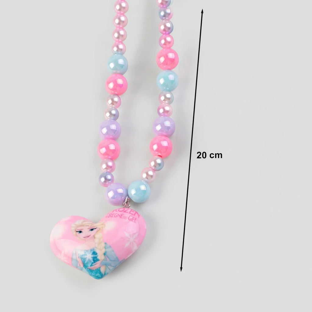 Pack Of 3 Girls Multicolour Frozen Heart Necklace and Bracelet Sets Necklace and Bracelet
