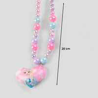 Pack Of 3 Girls Multicolour Frozen Heart Necklace and Bracelet Sets Necklace and Bracelet