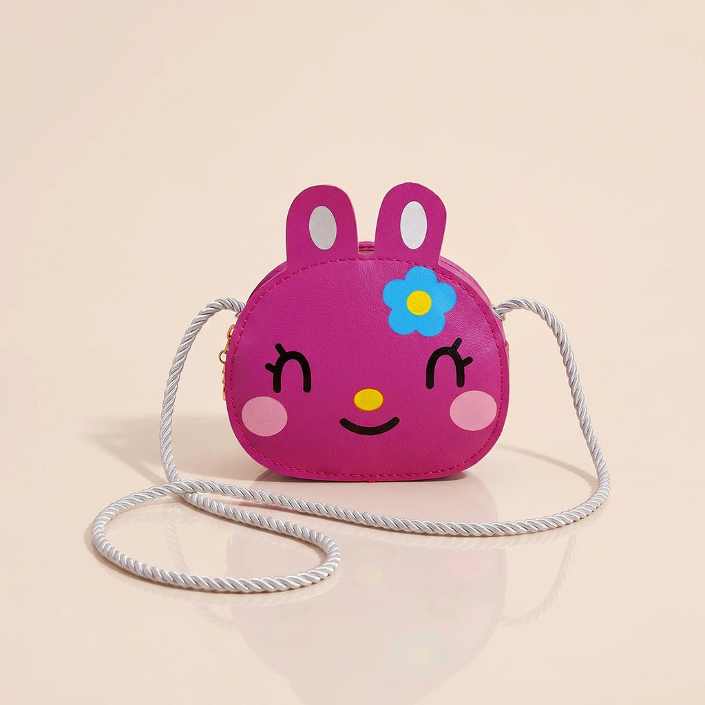 Girls Fuchsia Bunny Motif Sling Bag Sling Bags Fuchsia Onesize