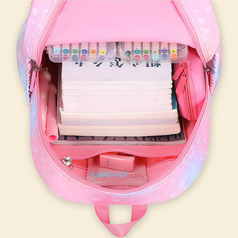 Girls Pink Multi-Compartment School Backpack Trending Accessories