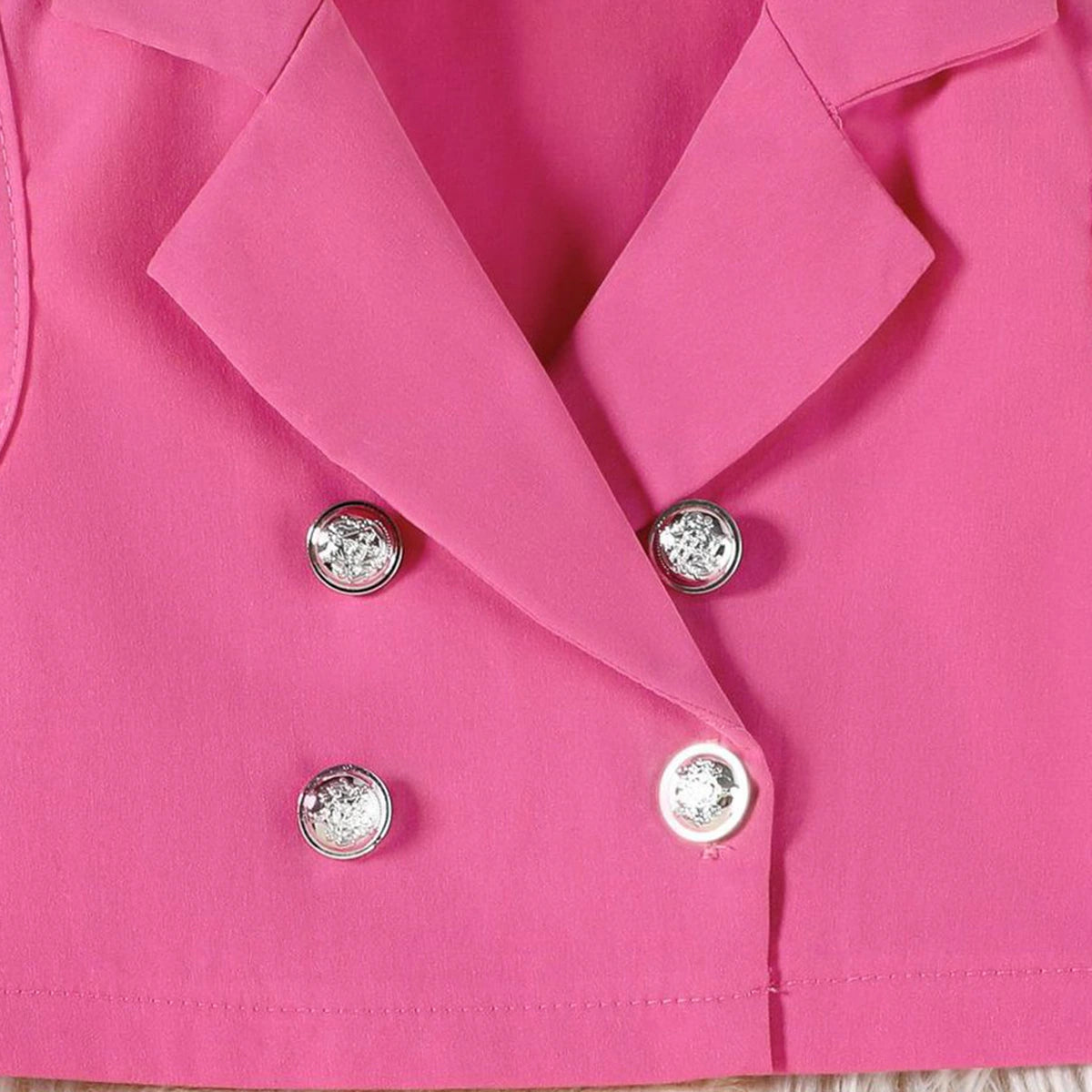 Girls Pink Sleeveless Top With Pleated Flared Skirt Sets 2 pc. Sets