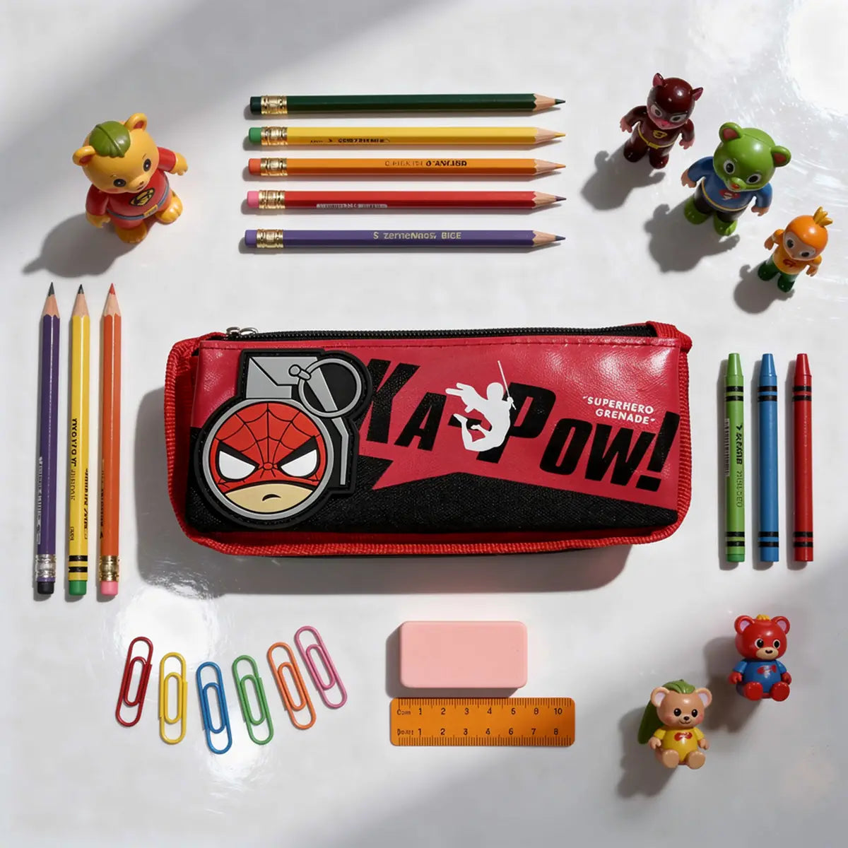 Spider-Man Pencil Pouch with Zipper -Kids School Stationery Pencil Case for Boys Trending Accessories