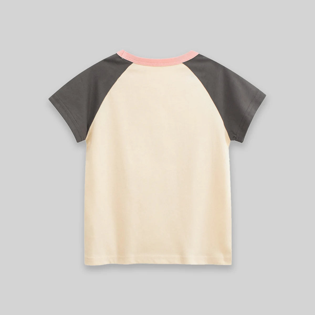 Girls Cream Graphics Raglan Sleeve T-Shirt Tshirts