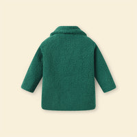 Girls Dark Green Spread Collar Tailored Jacket Coats & Jackets