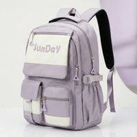 Girls Lilac Multi-Pocket School Backpack Trending Accessories