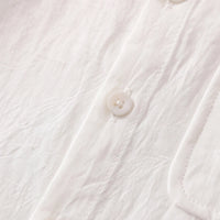 Boys White Embroidered Long Sleeve Shirt Shirts