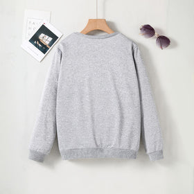 Boys Grey Long Sleeve Sweatshirt With Light Wash Denim Trousers Sets 2 pc. Sets