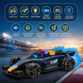 Formula F1 Drift Smoke Car Toy Remote Control Racing Car with Hand Gesture Sensor 360 Stunt Rotation Lights & Music Trending Accessories