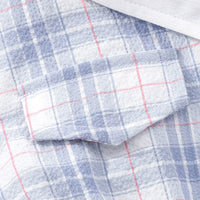 Girls Blue Tartan Check Smocked Skirt Shirt Dress Casual Dresses