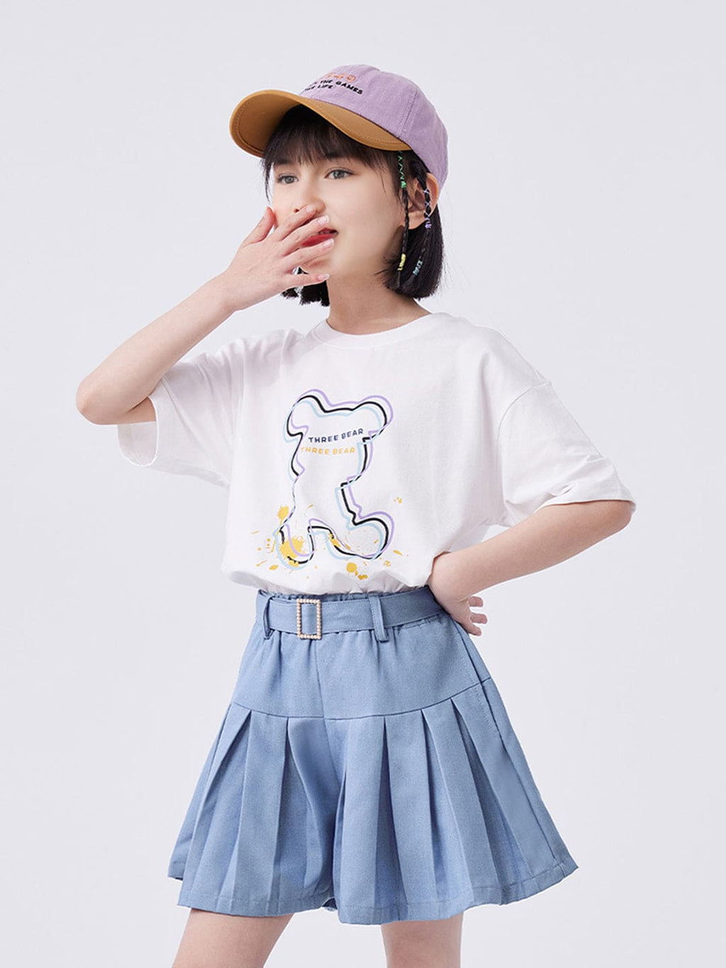 Girls Printed Oversized Casual T-shirt Tshirts   