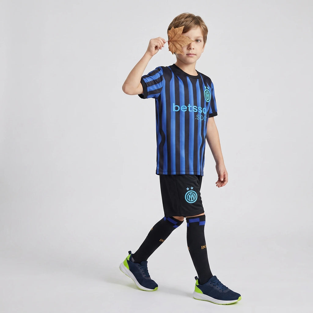 Boys Blue Striped Sports T-Shirt With Shorts Sets 2 pc. Sets