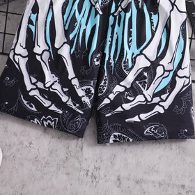 Boys Black Halloween Printed Elasticated Shorts Shorts