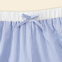 Girls Blue Striped Shirt & Flared Pants With Printed Cami Top Sets Sets