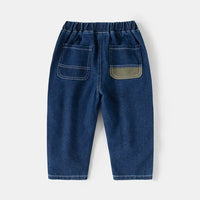 Boys Blue Relaxed Fit Denim Jeans with Elasticated Waist Pants