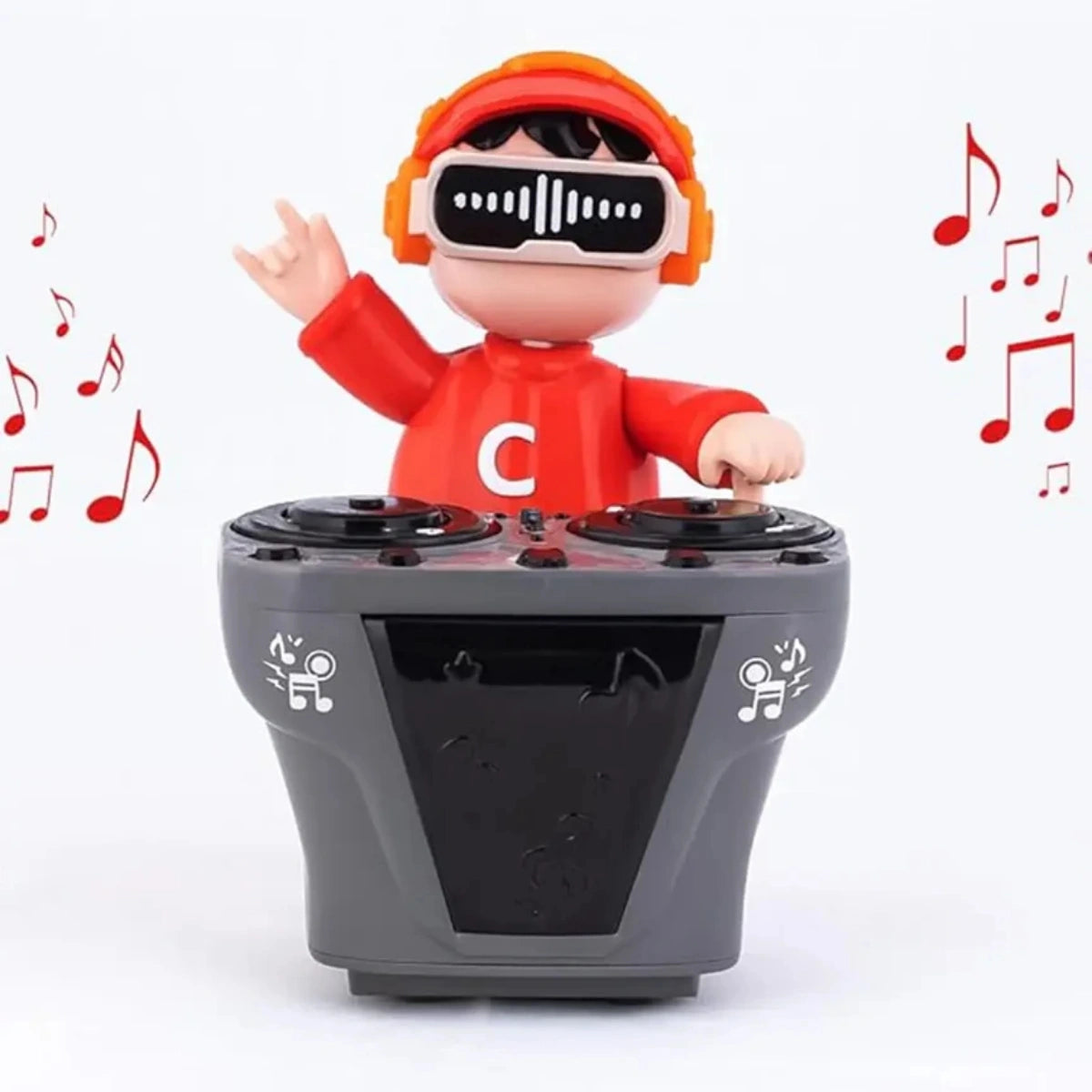 Kids Red DJ Robot Interactive Toy with LED Lights & Sensors Trending Accessories