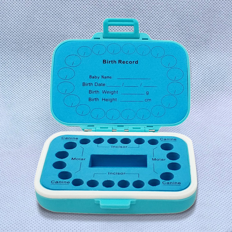 Kids Blue Wooden Tooth Keepsake Box Trending Accessories