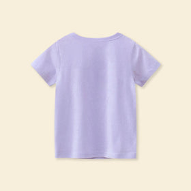 Girls Graphic Print Short Sleeves T-shirt Tshirts   