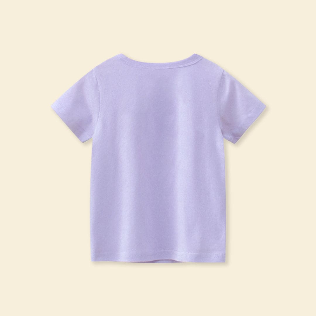 Girls Graphic Print Short Sleeves T-shirt Tshirts   