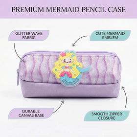 Girls Purple Glitter Pencil Case Trending Accessories