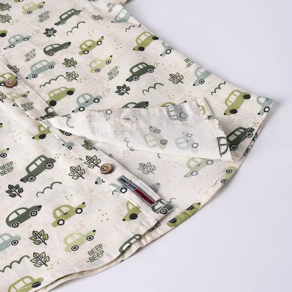 Boys Green Tropical Print T-shirt With Printed Shirt and Shorts Sets Sets