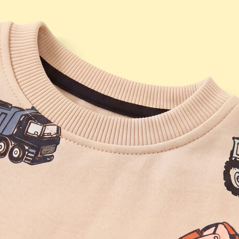 Boys Apricot Long Sleeve Graphic Sweatshirt Sweatshirts & Hoodies