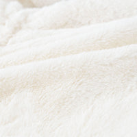 Girls White Solid Polar Fleece Ear Hooded Jacket Coats & Jackets