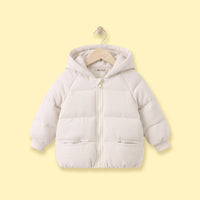 Boys Off White Textured Hooded Zip-up Jacke Coats & Jackets Off White 1-2 Y