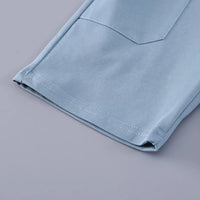 Boys Light Blue Dog Applique Short Sleeve Polo T-Shirt With Elasticated Shorts Sets 2 pc. Sets